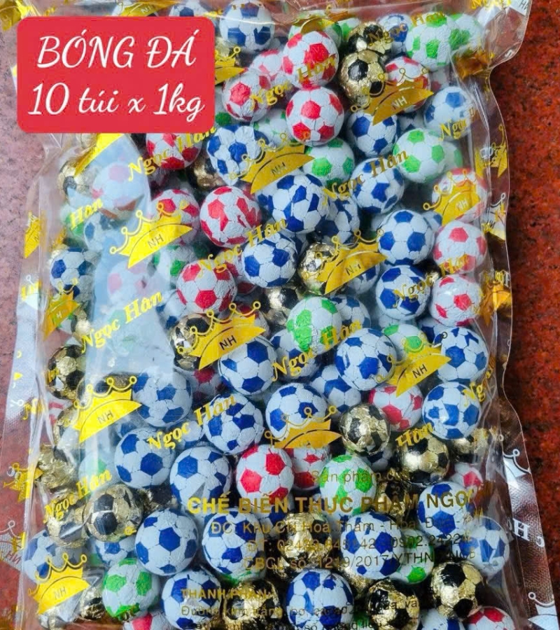 KẸO SOCOLA TRÁI BANH - túi 1kg