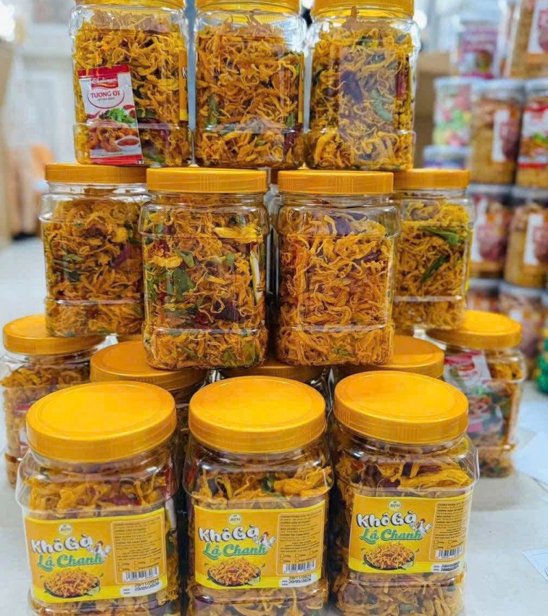 KHÔ GÀ LÁ CHANH 500G