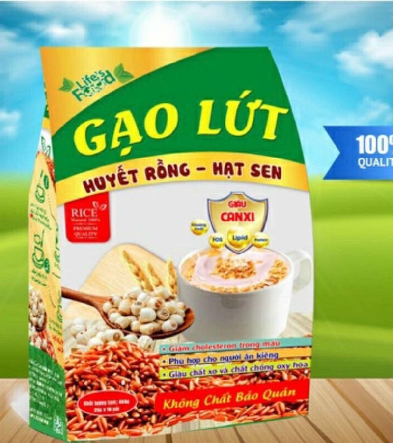 BỘT NGŨ CỐC GẠO LỨC HUYẾT RỒNG HẠT SEN