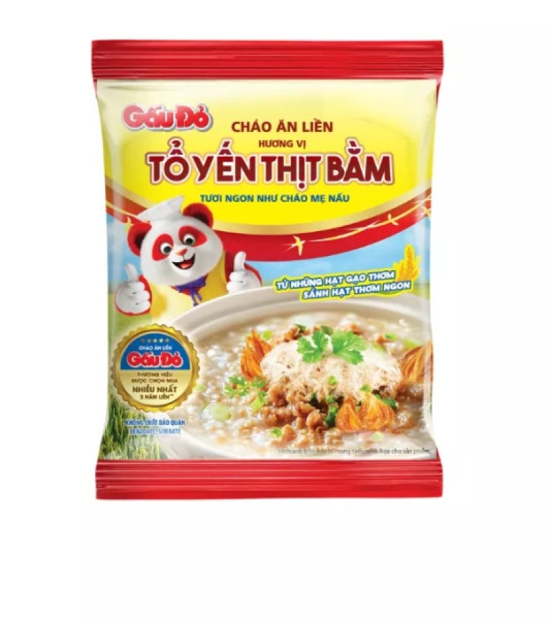 CHÁO THỊT BẦM GẤU ĐỎ