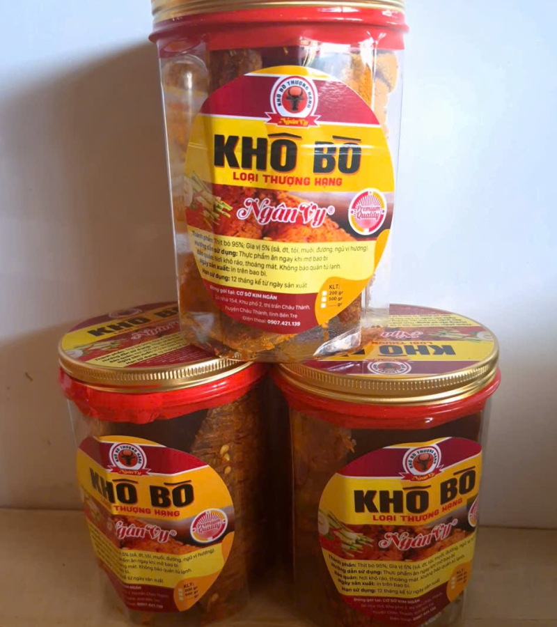 KHÔ BÒ NGÂN VY [ hủ nhỏ ]  10 TẶNG 1